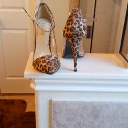 Leopard Print High Heels Size 8 1/2