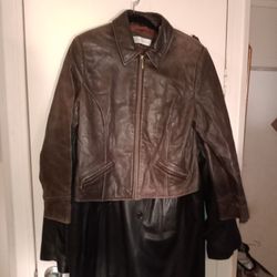 Valerie Stevens Petites New  Zealand Lambskin Leather Coat Size Same 10 P