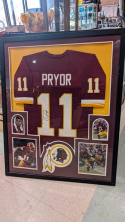 Signed Terrelle Pryor Washington Redskins Framed Jersey Display Collectible