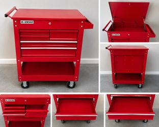 US General Pro Rolling Tool Cart with Key & Lock – Excellent Storage