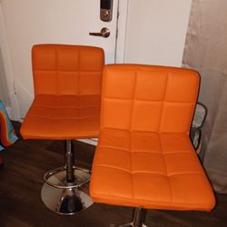 Orange Bar Stools