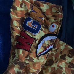 Orange Bathing Ape Hoodie Size M