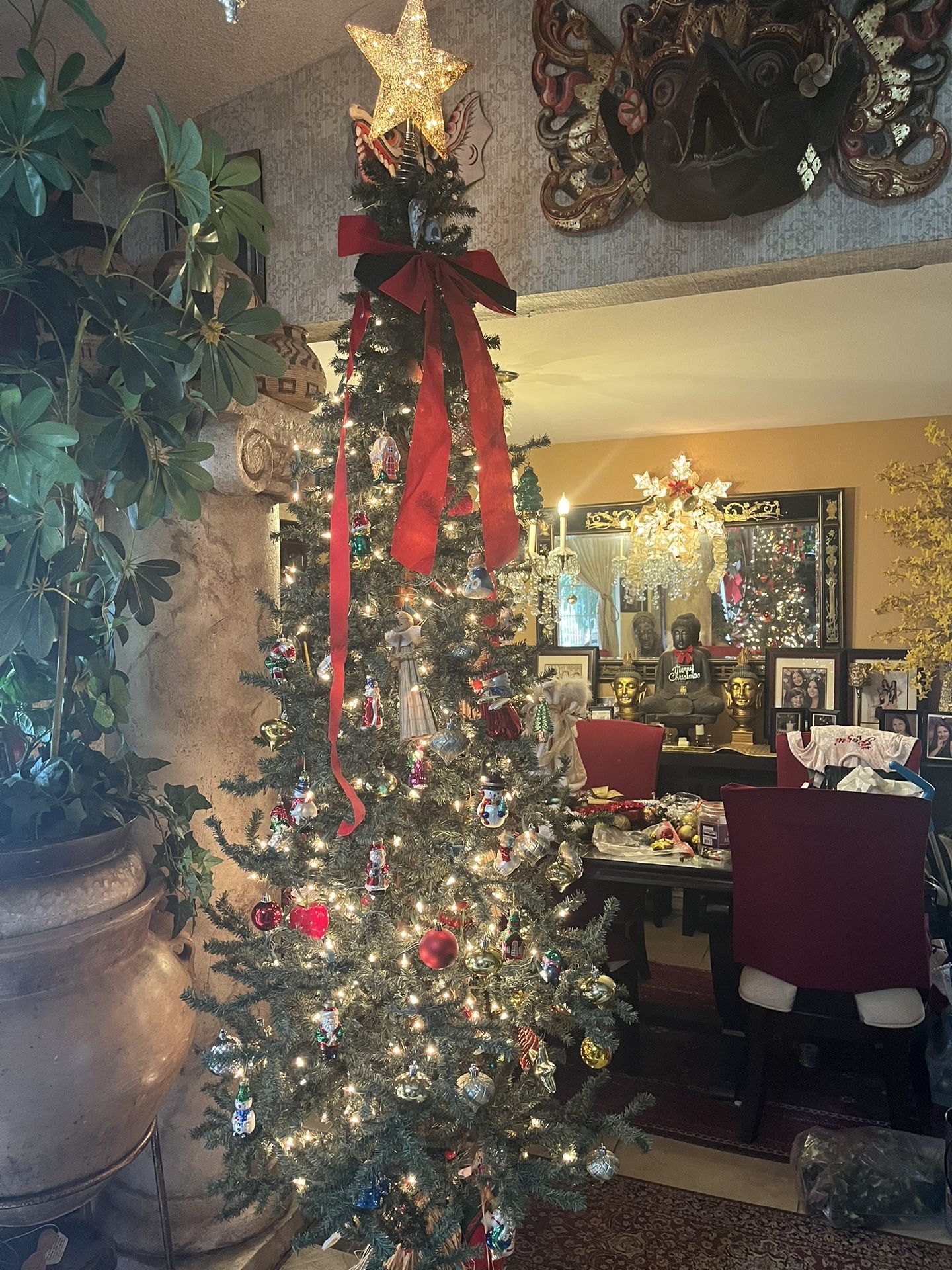 Christmas Tree, Decorations Included. 7 Feet Tall