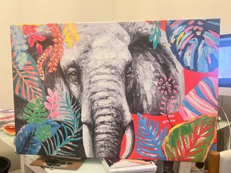 Elephant Canvas Painting