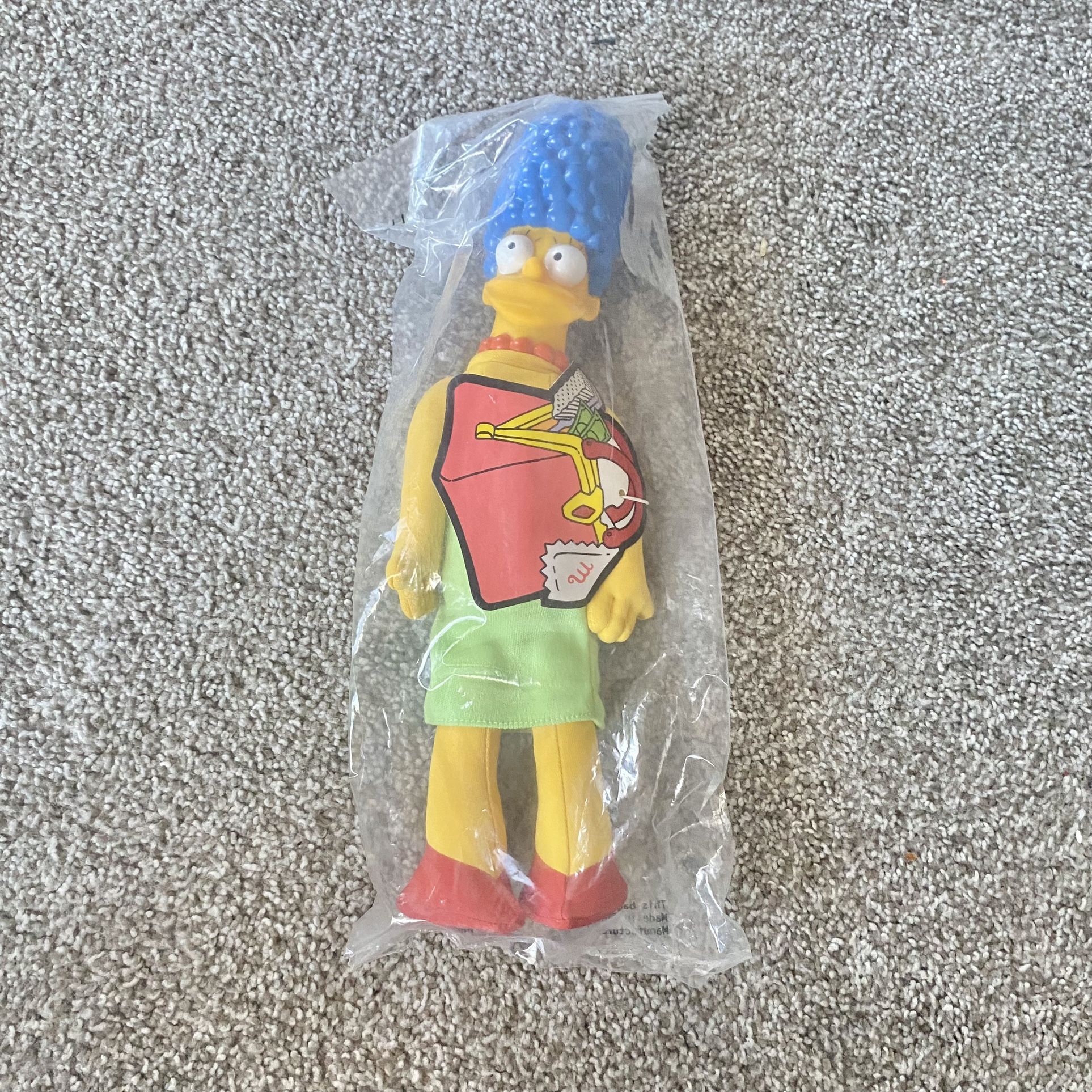 Vintage 1990 The Simpsons Burger King Marge Simpson Doll Plush Figure SEALED