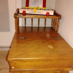 Vintage 1960s Coffee Table With A Storage Space All Wood