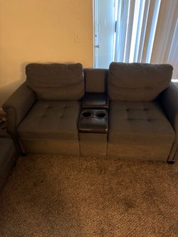 Couch Set With Charger Ports / Table Set With 2 Chairs
