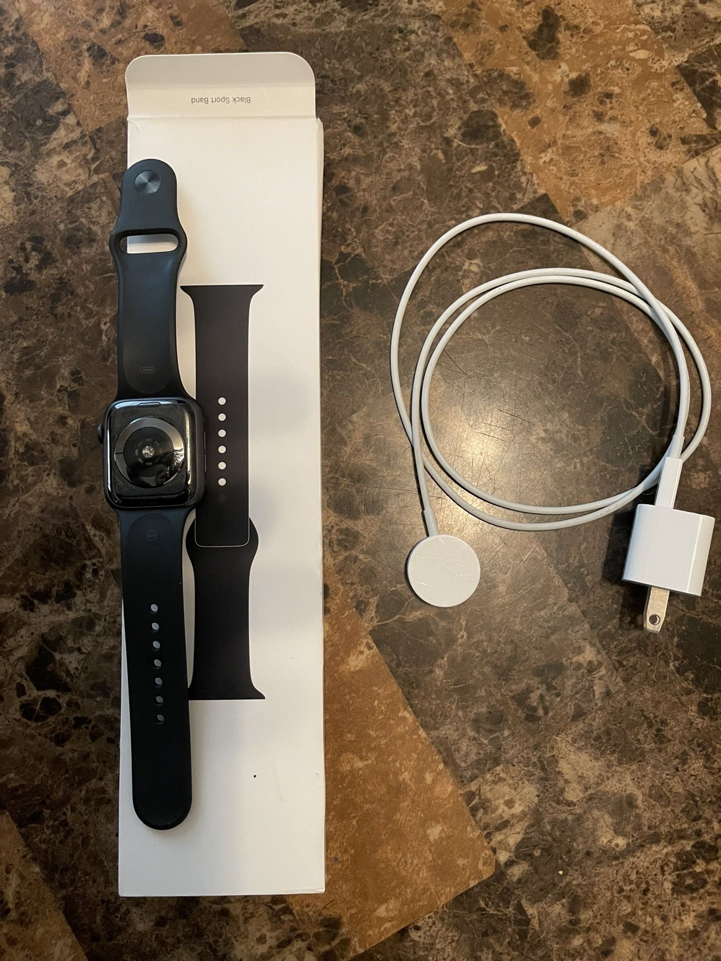 Series 4 Apple Watch 44MM Space Gray With Black Sports Band