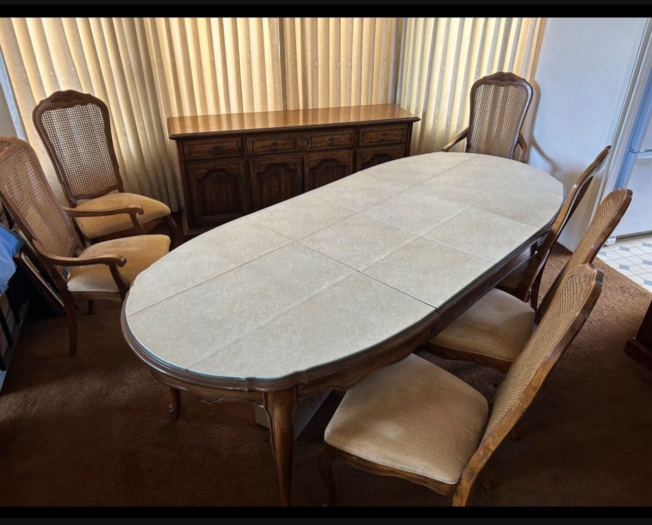 Table Chairs And Cabinet