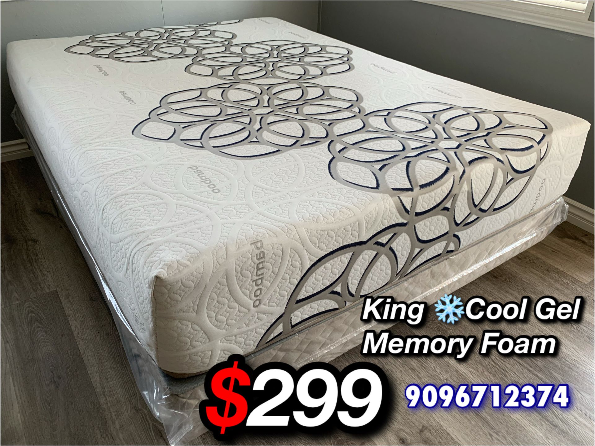 King size sky bamboo cool gel memory foam mattress