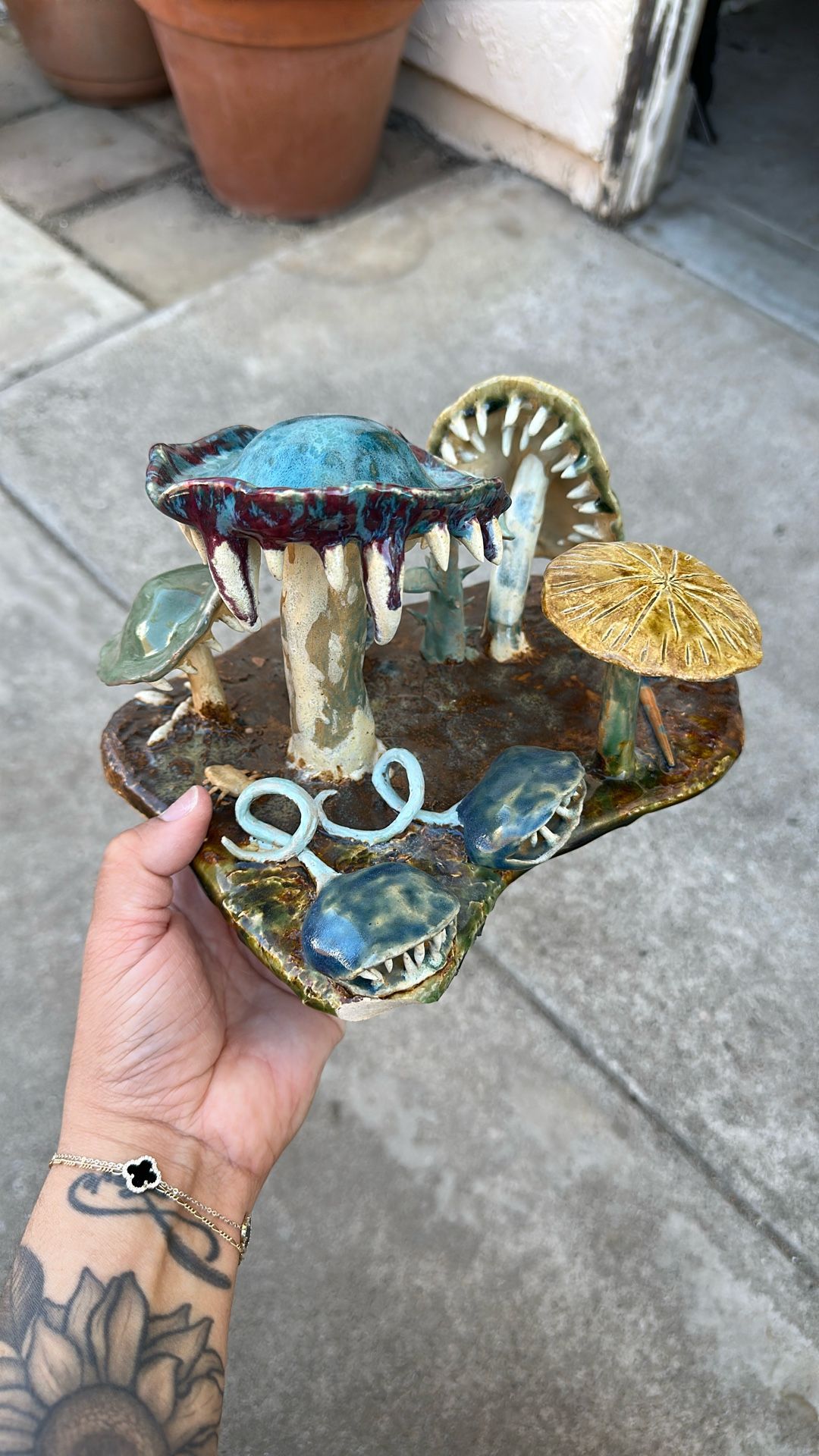 Mushroom Ceramic Sculpture