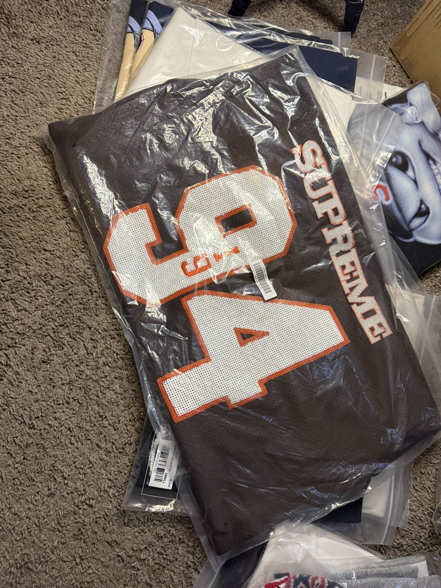 NEW Supreme Sequin Football Jersey - Brown - Large