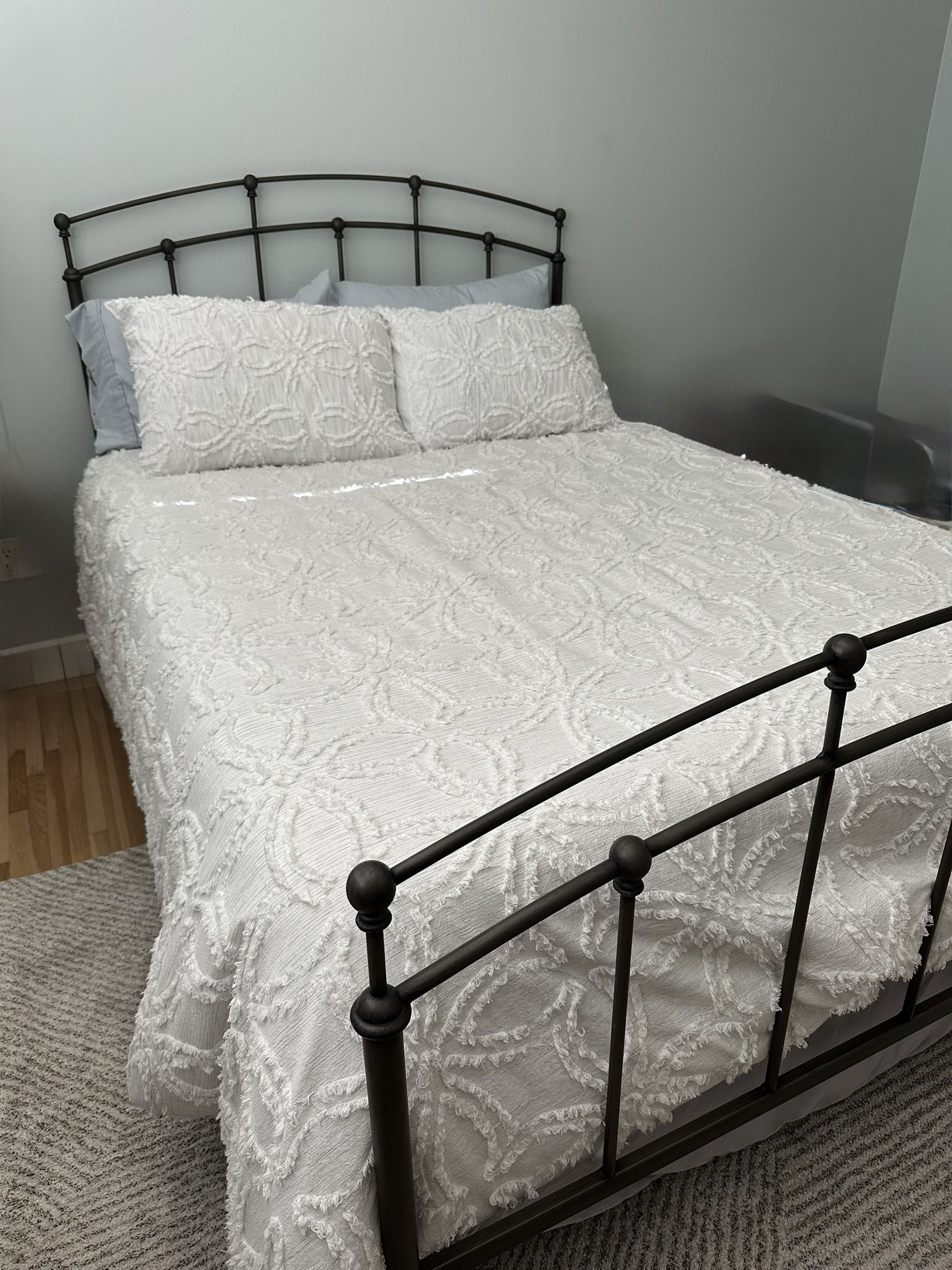 Iron Bed With Box Spring And Mattress