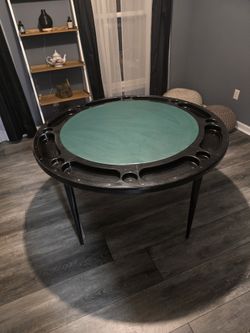 Poker table and chips