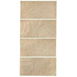129#3D Wall Panels, 4 Pack 48 x 24 in PU Natural Stone Imitation Wall Art Tiles, 32 Sq.Ft Coverage Accent Wall Panel, Interior Home Decor for Ceiling,