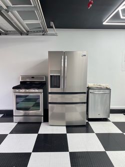 Set of refrigerator-dishwasher gas stove
