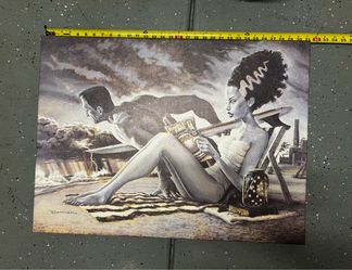 Damian Fulton "The Bathers" Canvas Art - Frankenstein & Bride