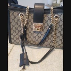 Authentic GUCCI hand Bag With Its Card And Key