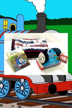 Little Train Crochet Baby Blanket Book and Plush Gift Set