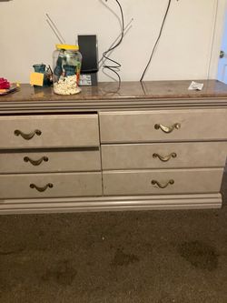 6-Drawer Dresser with Marble Top
