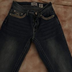 Blue boot cut jeans