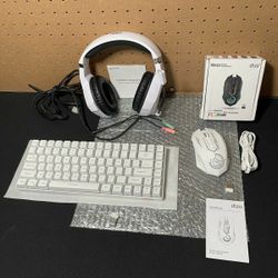 Wireless Key Keyboard + Wireless Mouse + Wired Headset for Cheap
