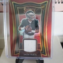 Eagles  Jalen Hurts  Rookie  Jersey  Card