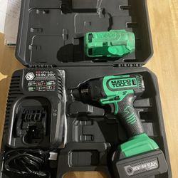Matco 20V+ CORDLESS INFINIUM™M 3/8" DRIVE BRUSHLESS IMPACT WRENCH KIT - GREEN $400 Like New  also comes with protective cover 5 ah batt and charger in