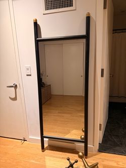 West Elm Wood Dowel Floor Mirror