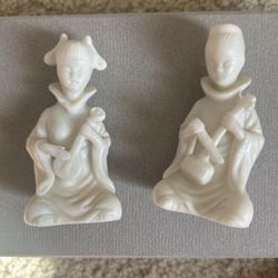 Pair Of Vintage Asian Porcelain Figures