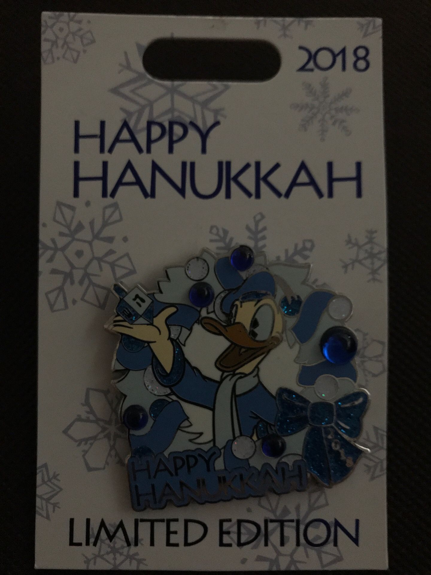 Disney Donald Duck 2018 Happy Hanukkah Pin