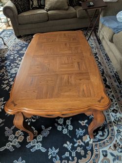 Wood coffee table