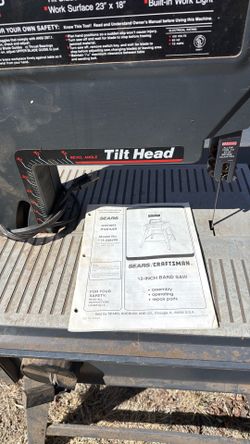 Sears craftsman 12 inch two speed bandsaw
