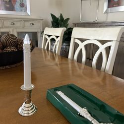 2  Battery Operated Candle Holders with Suction Cup Bases