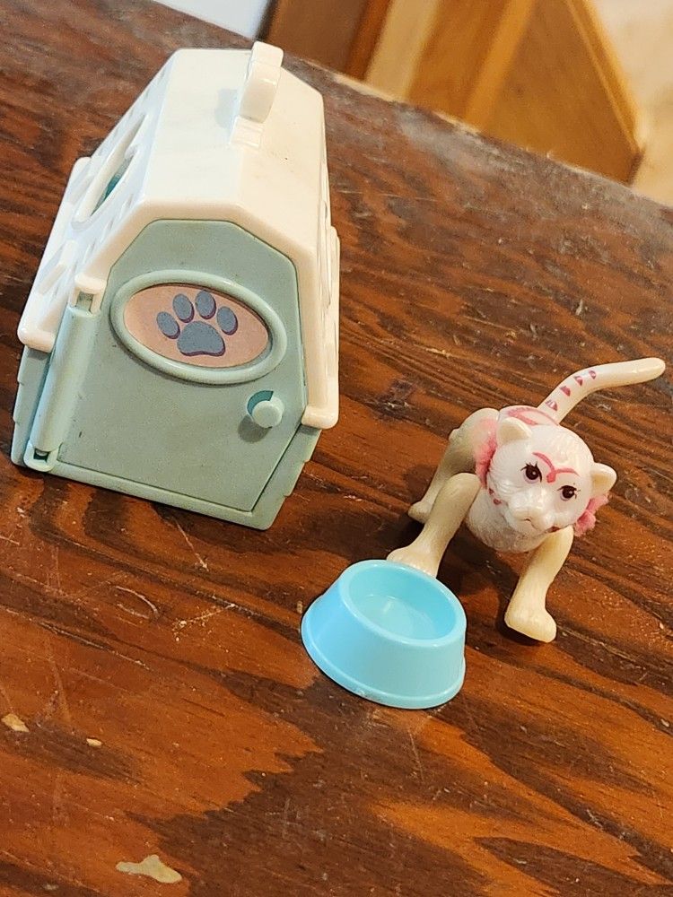 Pink and White Cat for Doll