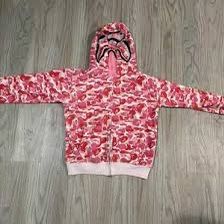 Bape Hoodie Pink
