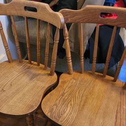 Two Wood Chairs 