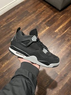 Size 11 Jordan 4 Black Canvas