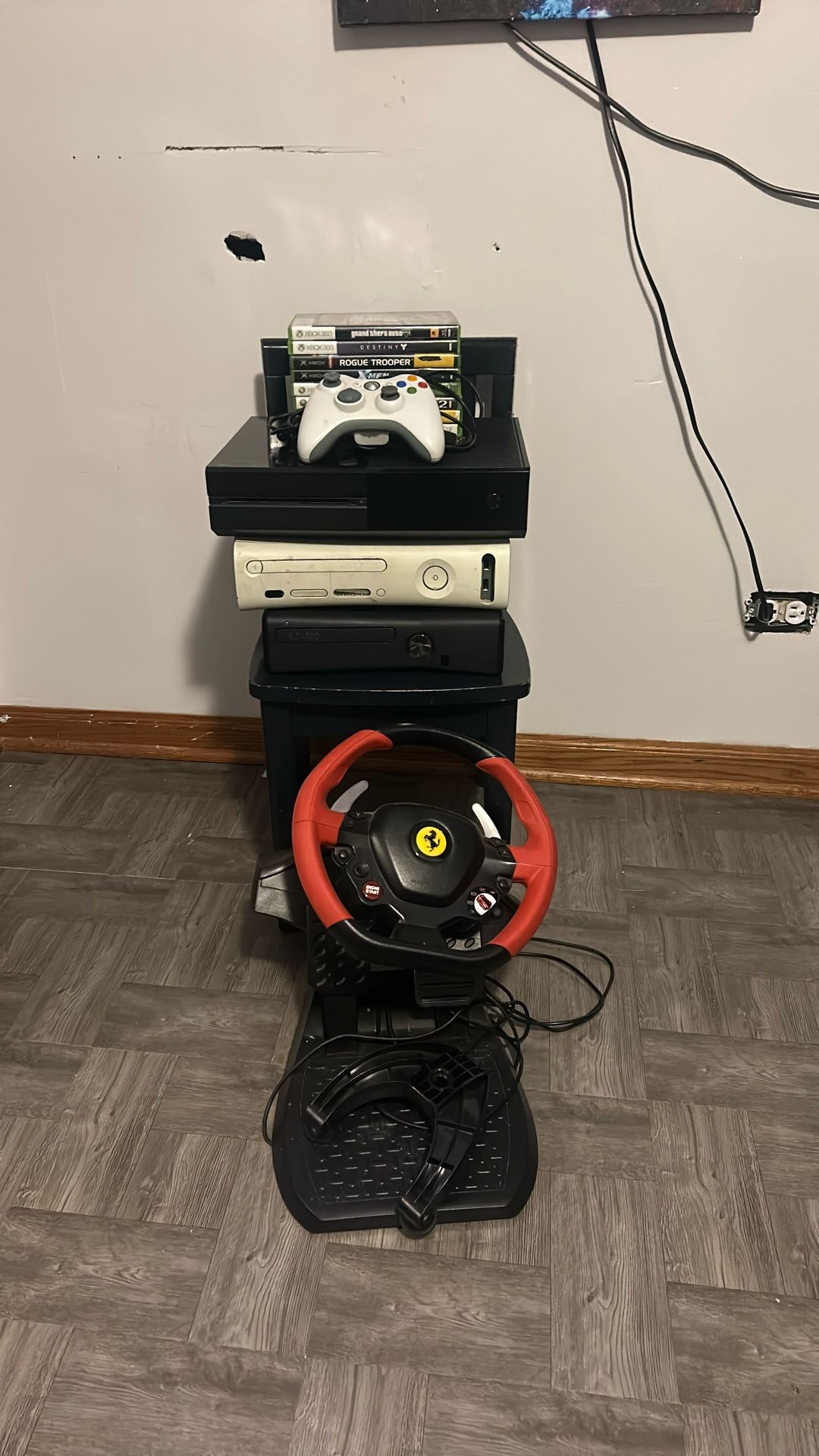 2 Xbox 360+steering Wheel+xbox One