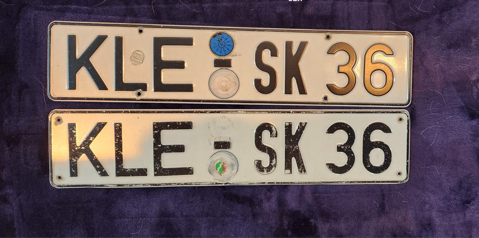 Authentic German Registration Plates