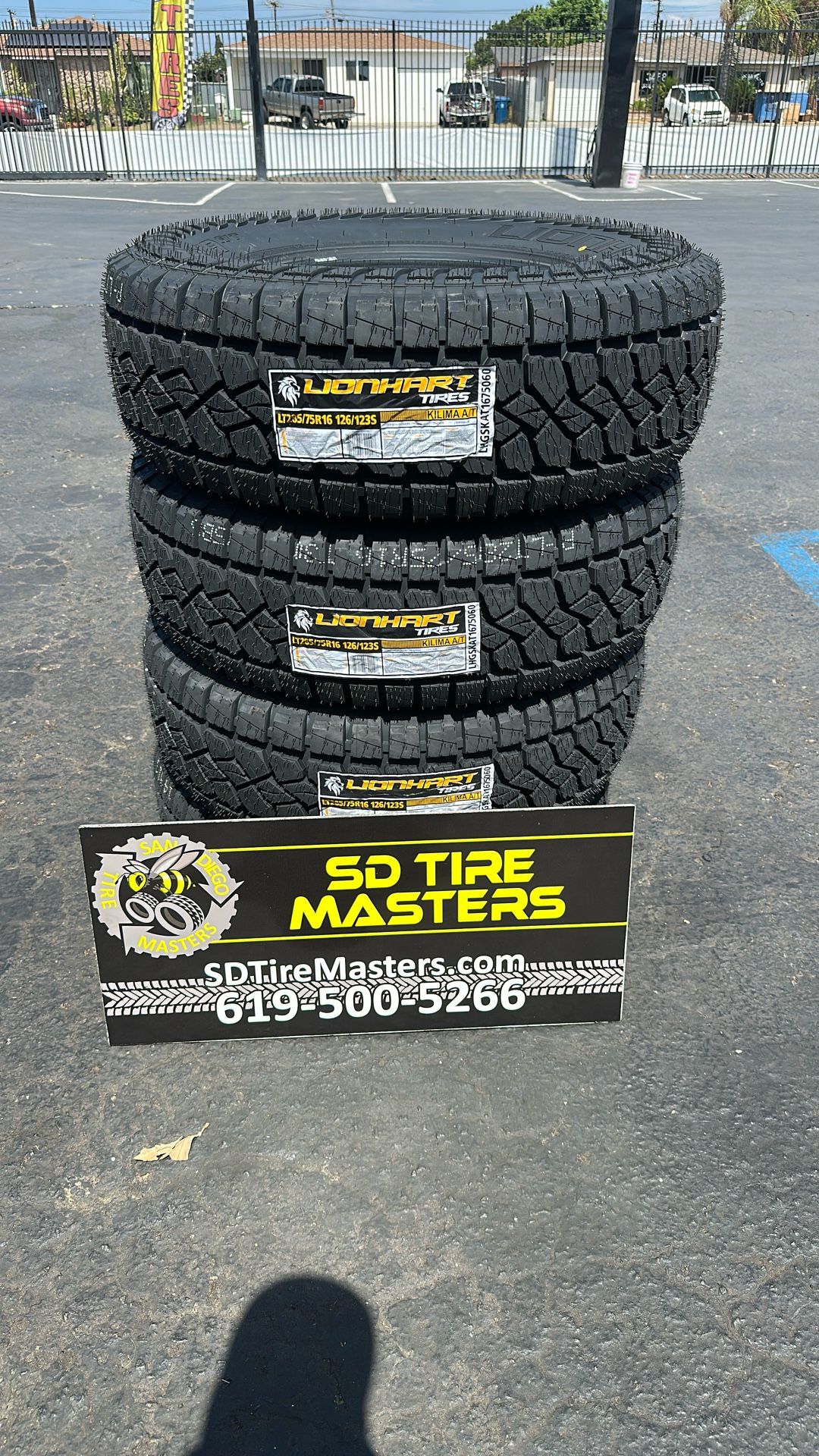 4 NEW TIRES LT285/75/16 LION HART KILIMA A/T $600 Cash Price 🐝 🛞 FREE INSTALLATION 🐝 🛞