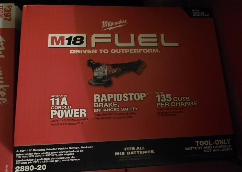 Milwaukee Fuel M18 Grinder 41/2" 5" With Paddle Switch Tool Only Pick Up Concord 
