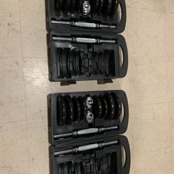 Dumbbells With Carrying Case With Chrome Handle And Collars 30 Lbs each Case 