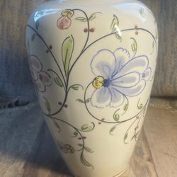 vintage Anfora Águeda hand-painted ceramic vase made in Portugal.