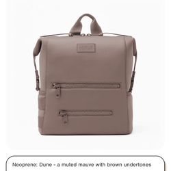 Large Dagne Dover Indi Neoprene Diaper Backpack In Dune