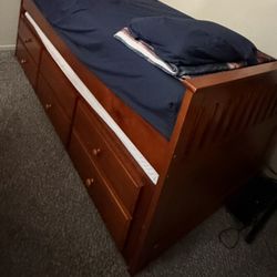 Twin Trundle, Solid Wood Bed