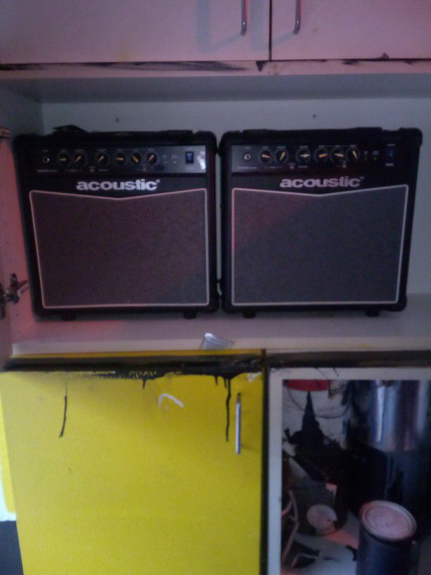 Two Electric Guitar Amps