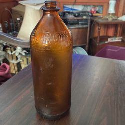 1940’s Clorox Antique Bottle Very Good Condition Amber Glass 