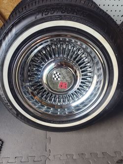 McLane Chrome Wire Wheel with Whitewall Tire