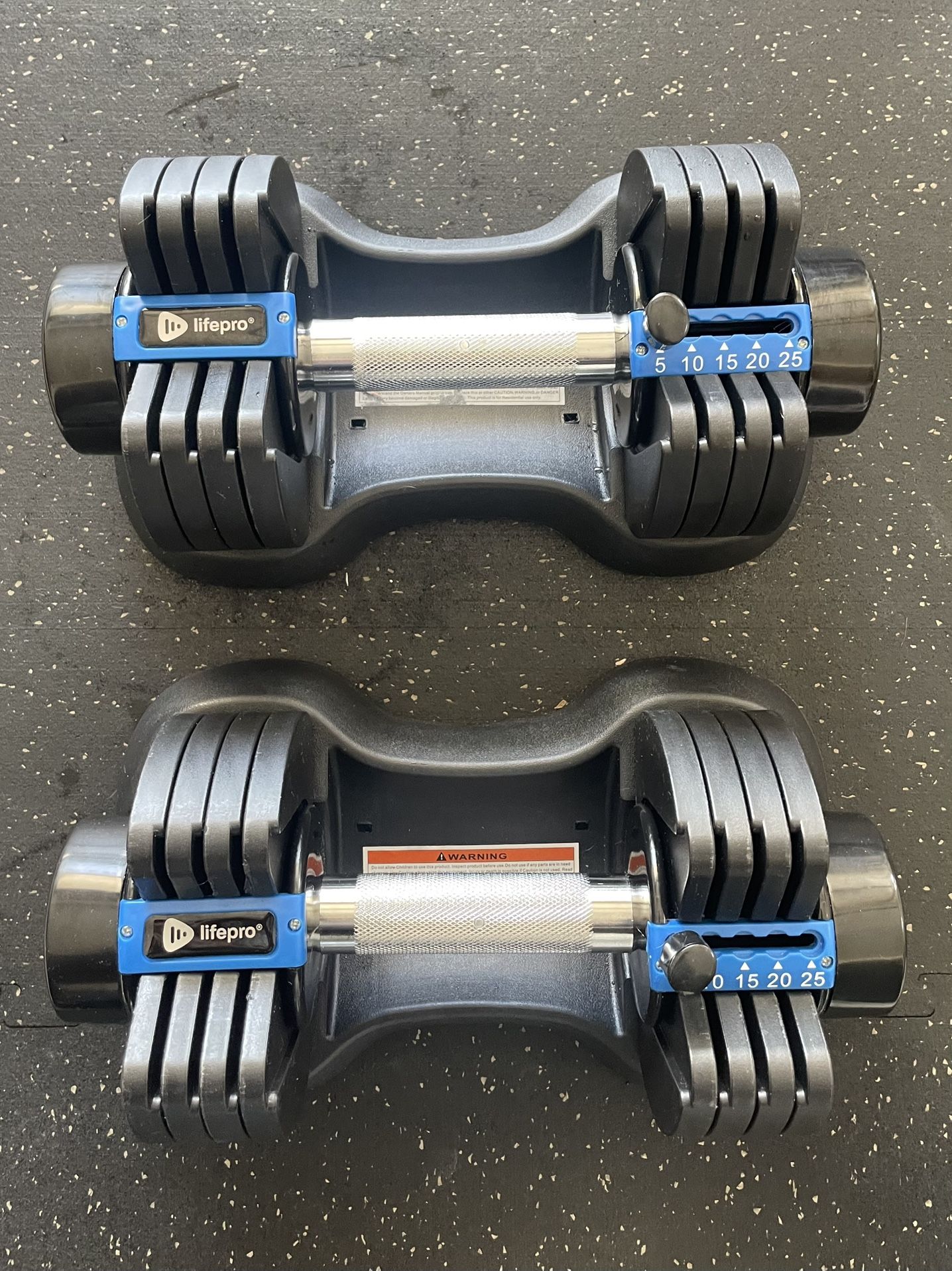 LifePro Adjustable Dumbbells - 5 to 25 Lbs (Pair)